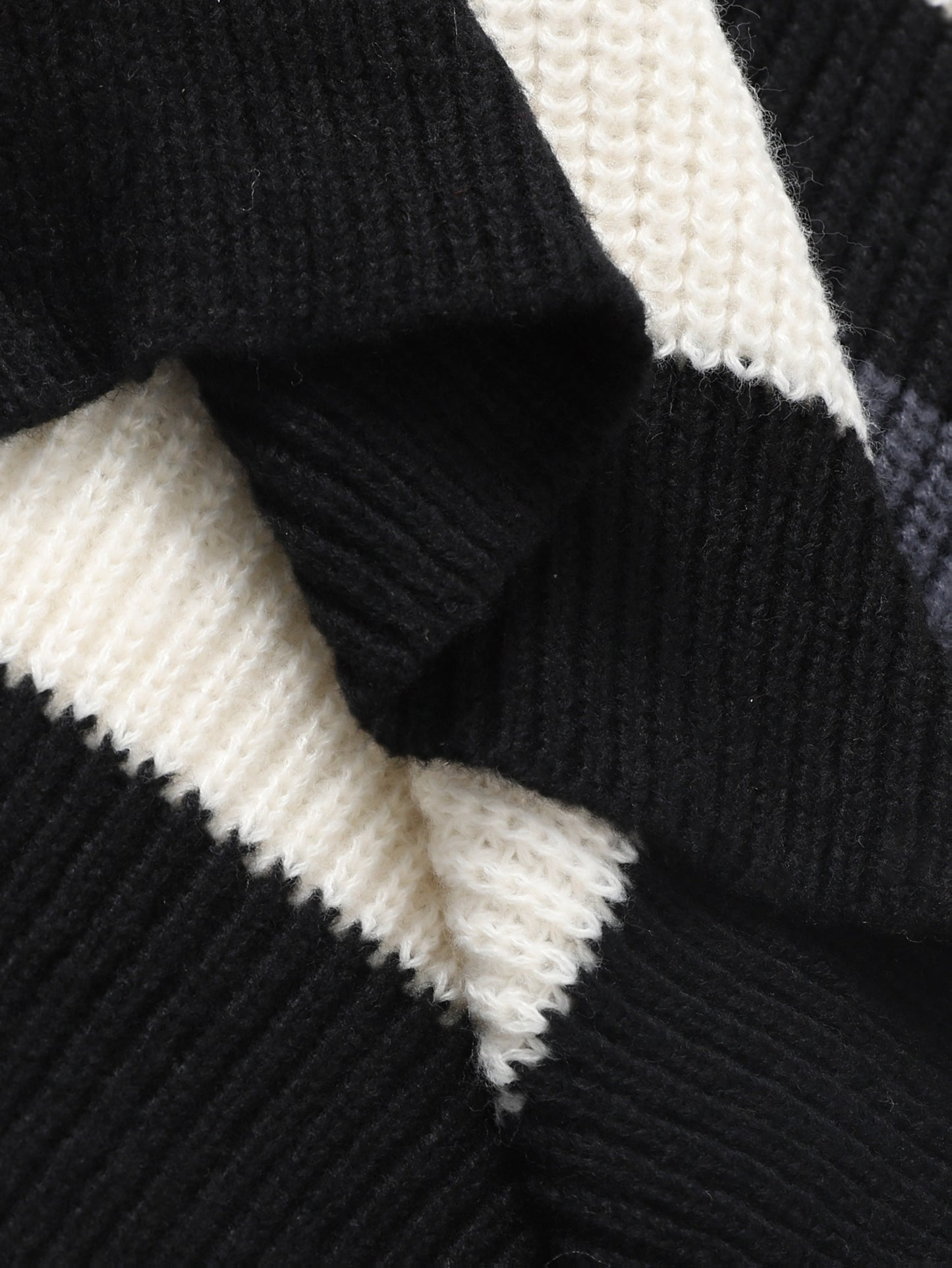 JNBLDA Chic Striped Knitted Sweater, Men's Casual Warm Stretch Round Neck Pullover Sweater for Fall Winter