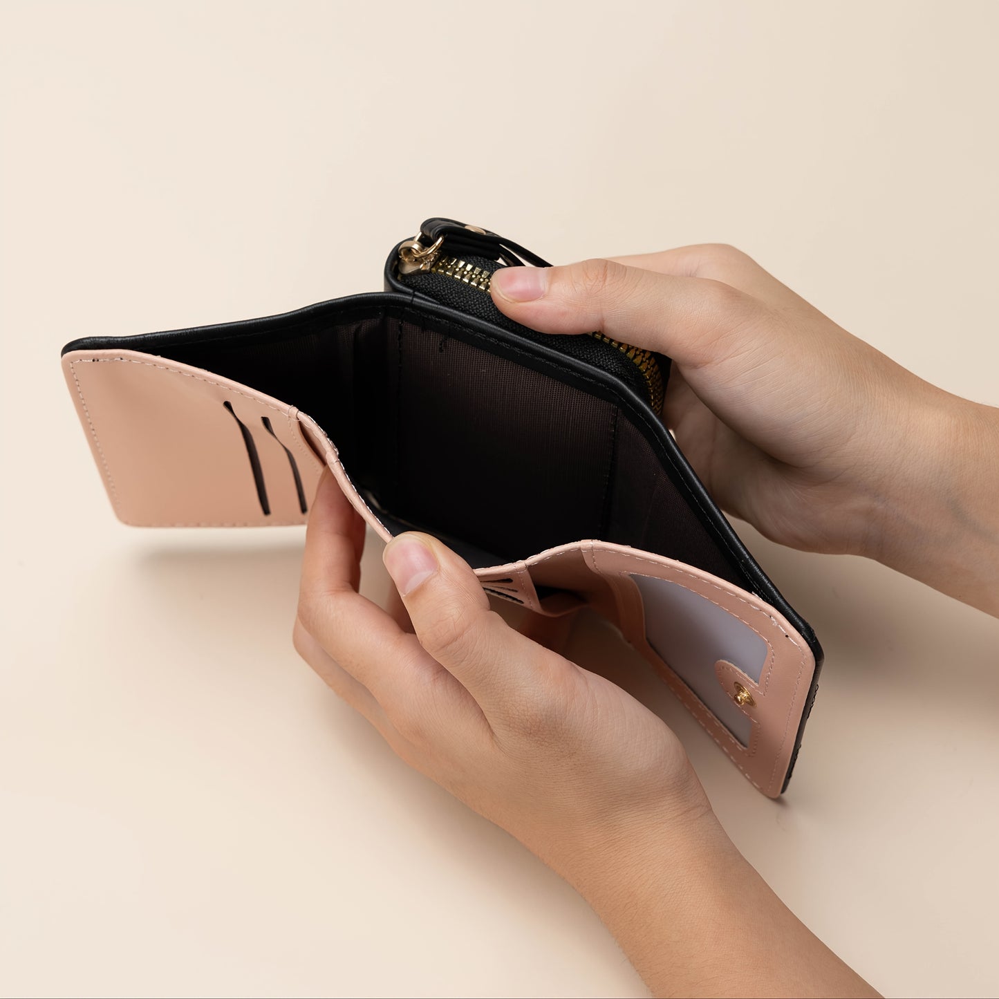 New Women's Fashion Minimalist Foldable Coin Purse with Clasp Design, Large Capacity, 6 Colors Available