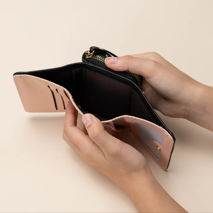 New Women's Fashion Minimalist Foldable Coin Purse with Clasp Design, Large Capacity, 6 Colors Available