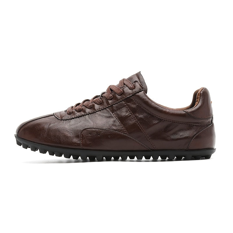Men's Minimalist Pleated Casual Lace-Up Training Shoes