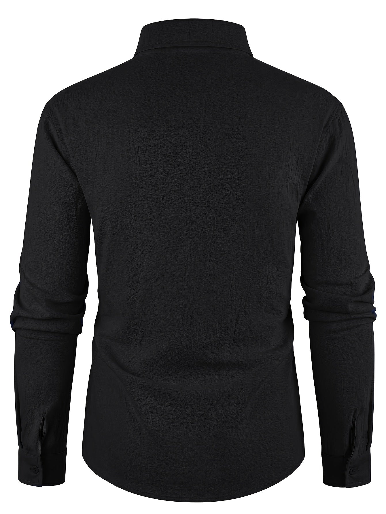 Men's Linen Casual Shirt Solid Color Lapel Breathable Top