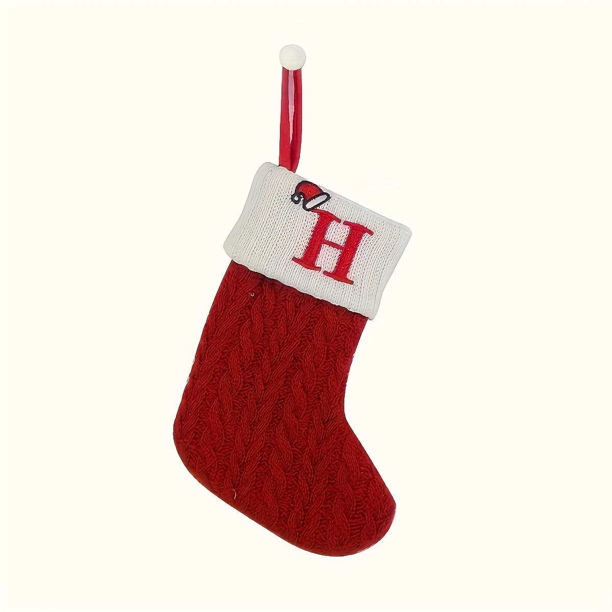 Knitted letter Christmas stockings, Christmas stockings, small Christmas English letter hanging stockings, Christmas stockings, double-sided fireplace hanging stockings, suitable for Christmas party decorations, New Year part
