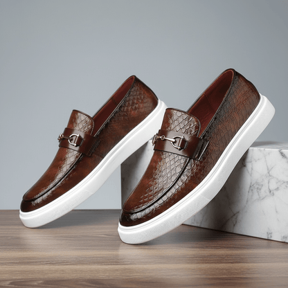 Men's Classic Oxford Slip-On Shoes for Office & Formal Wear