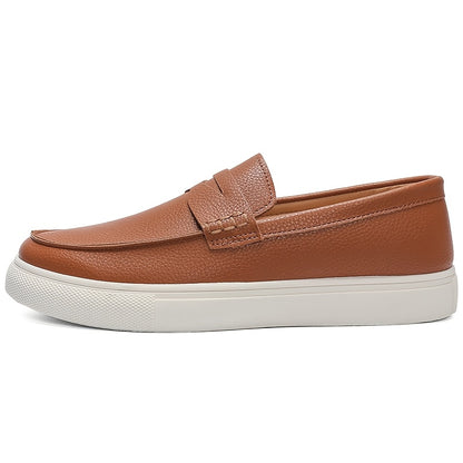 Men's Casual Slip-On Loafers with Non-Slip PVC Sole