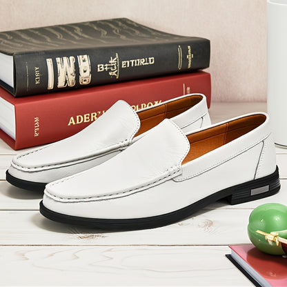 Men's Casual Slip-On Loafers Leather Outdoor Shoes