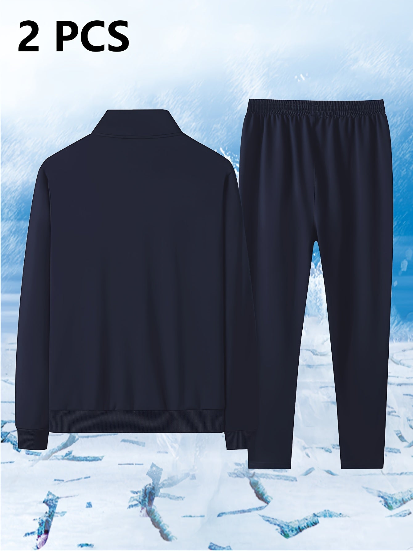 Men's Spring/Fall Stand-Up Collar Sports Cardigan Suit