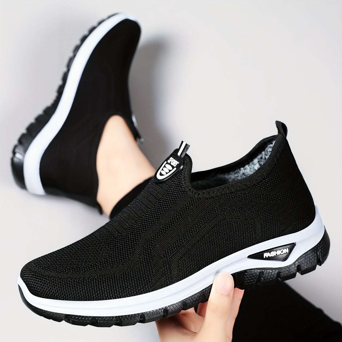 Women's Plus Size Fleece-Lined Warm Boots, Versatile Thickened Soft Sole Simple Boots