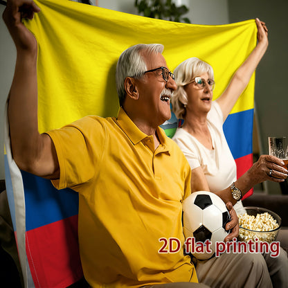 Ecuador Flag Polyester Hanging Decorative Fan Support Flag