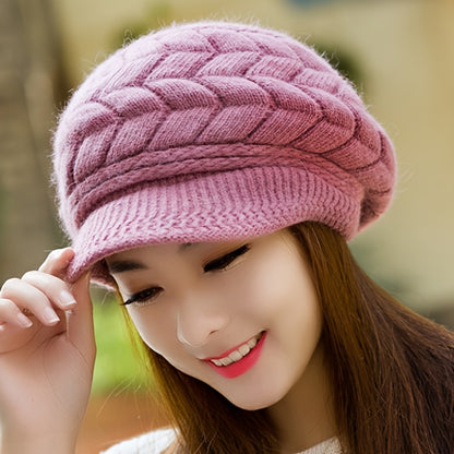 Women's Wool Beret Hat Warm Autumn Winter Outdoor Cap