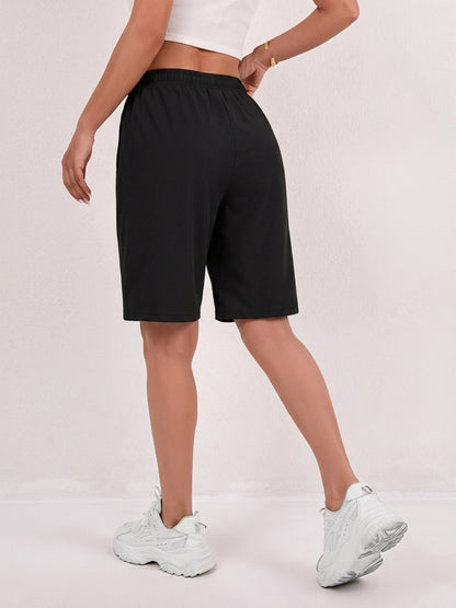 Women's Loose-Fit Quick-Dry Sports Shorts with Zipper Pockets