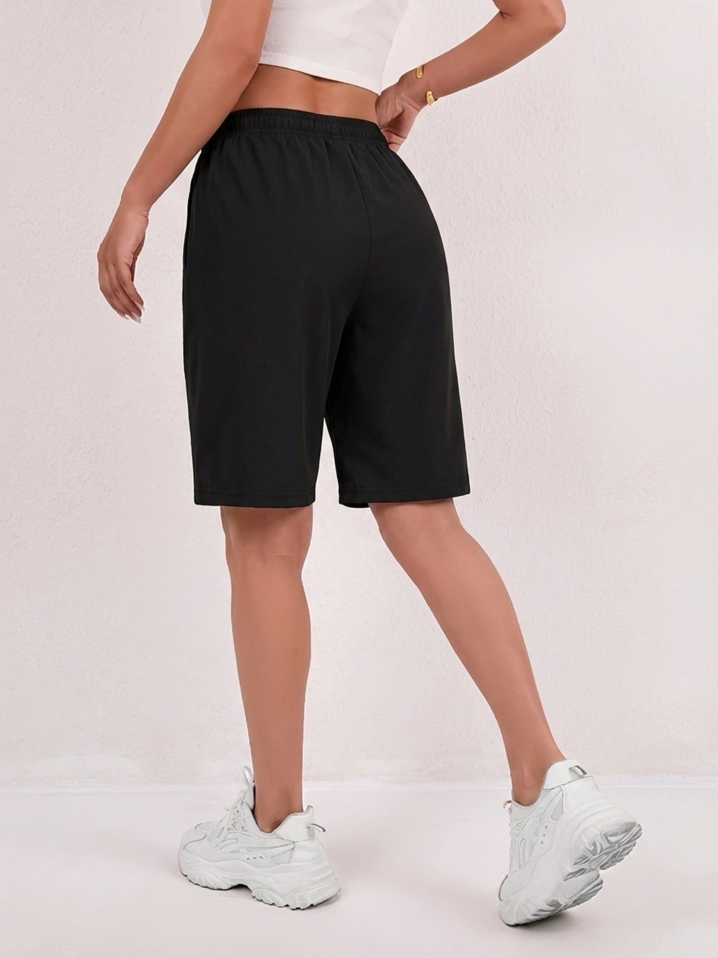 Women’s Lightweight Summer Bermuda Shorts with Drawstring Waist