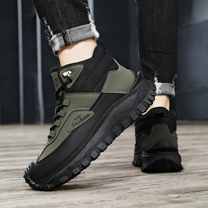 Men'S Outdoor Hiking Boots - Breathable PU Upper, Durable PVC Sole, Suitable for Trekking, Camping and Mountaineering | Military-Style Hiking & Camping Gear