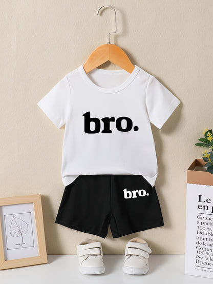 Baby Boy Summer Two-Piece Set Casual Short Sleeve Shirt & Shorts - ayq