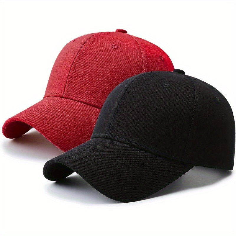 2 Pack Lightweight Baseball Caps for Men & Women - 100% Polyester Golf Dad Hats with 6-Panel Design, Breathable Unisex Casual Hats for Father’s Day, Golf, Sports & Outdoor Activities (Grey & Black), Father's Day Gift, Versa