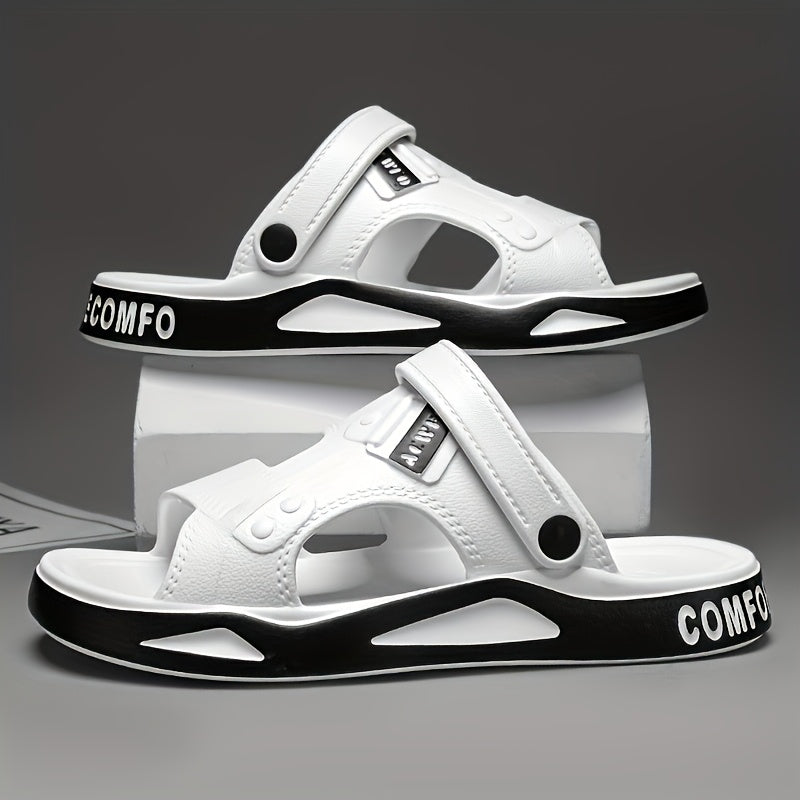 Men's Breathable EVA Summer Slides with Geometric Design