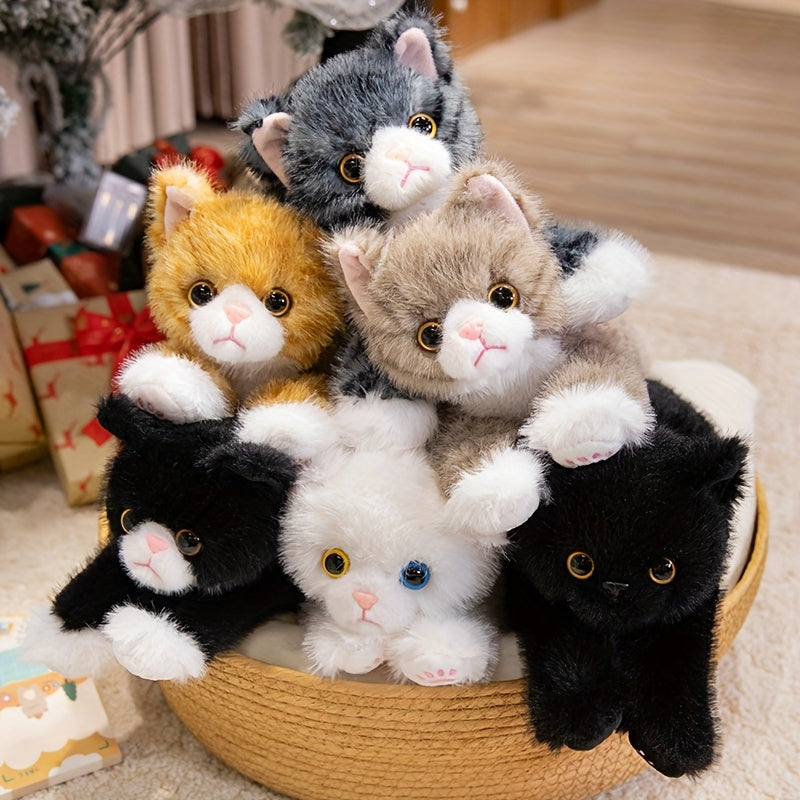 Premium Stuffed Animal Plush Toy Realistic Cat Plush Animals Cute Kitten Plushies Toy Gifts for Boys and Girls