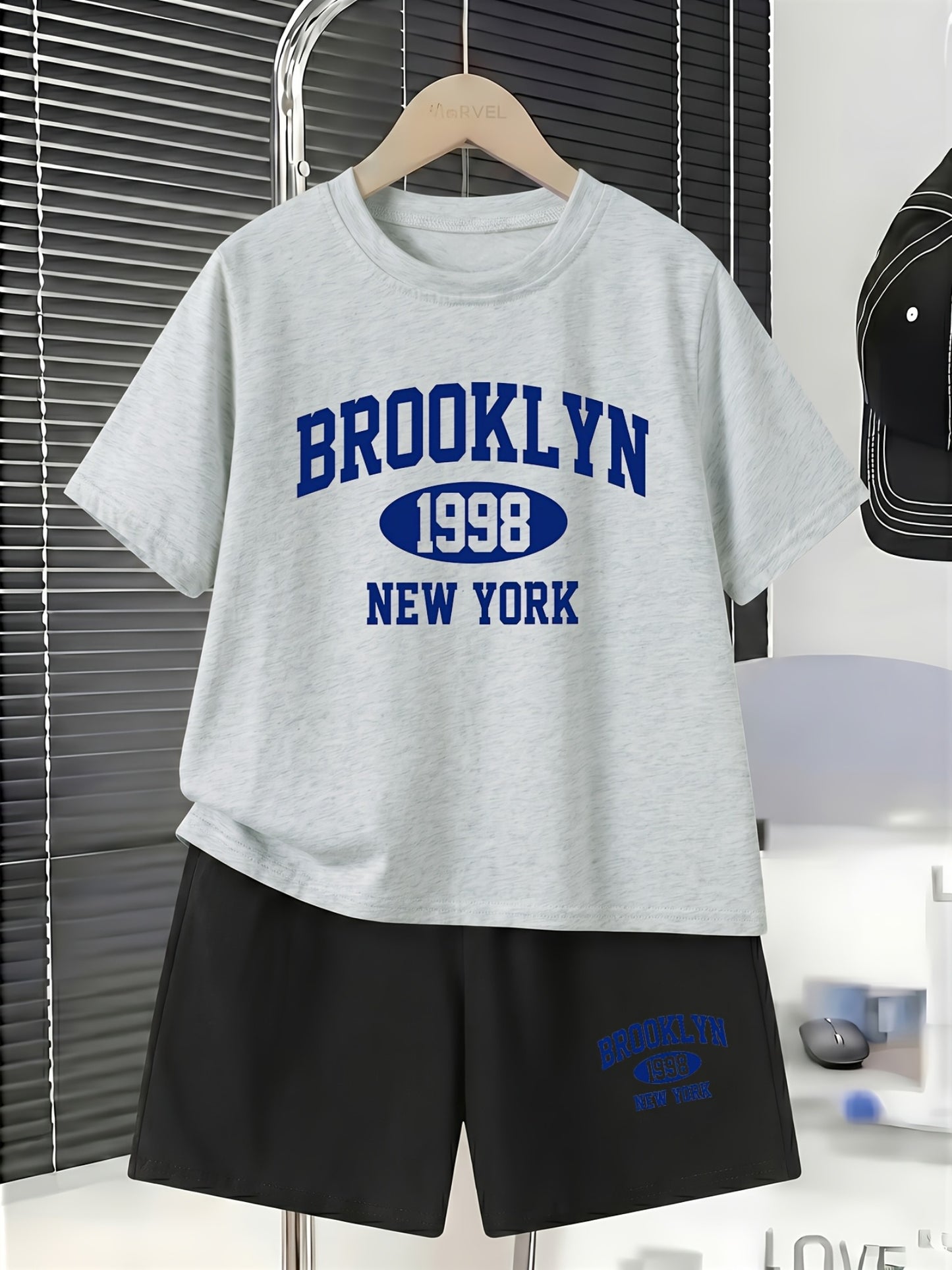 Boys' Cotton T-Shirt & Shorts Set Casual Spring Summer Outfit