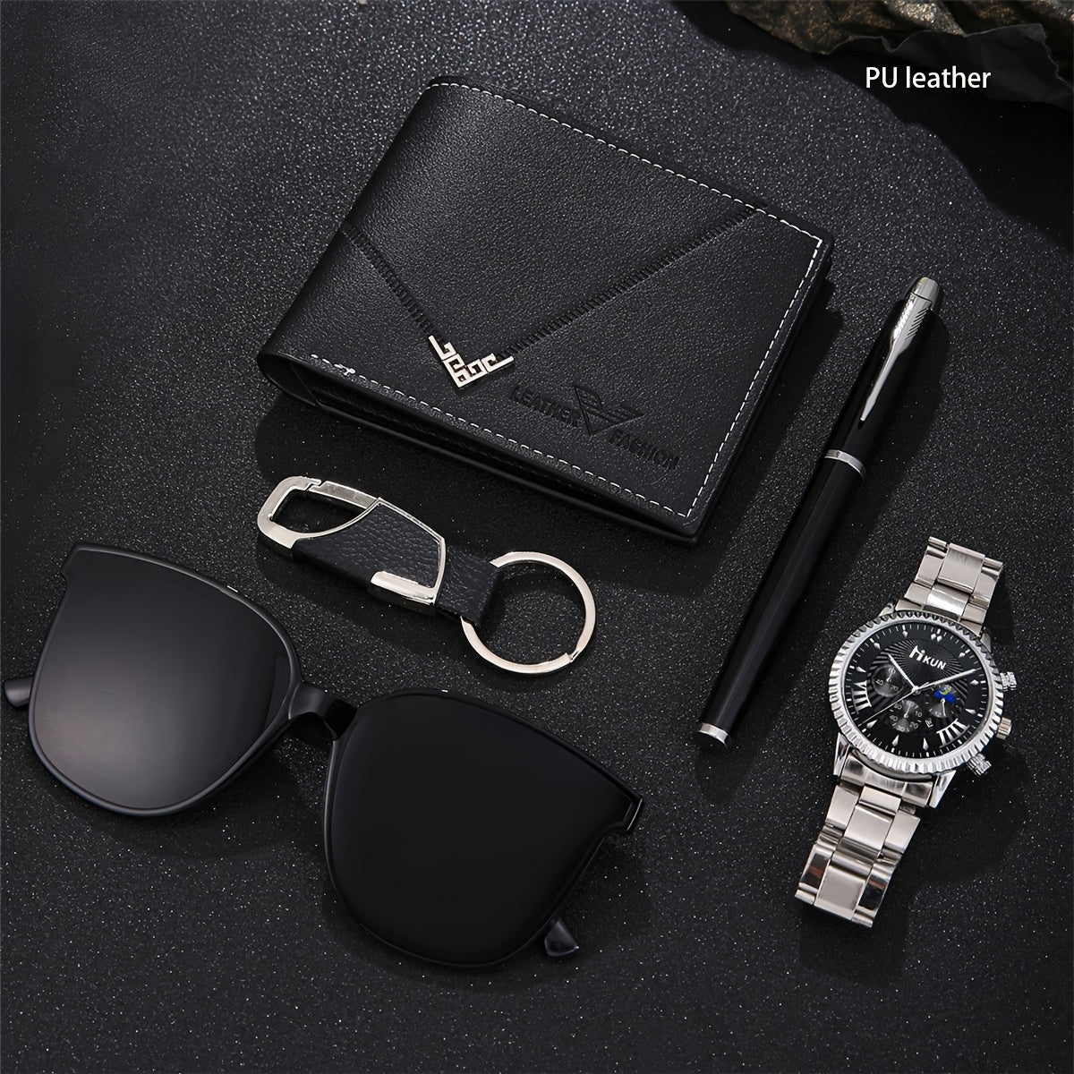 5pcs Fashionable and Versatile Men's Wallet Set, the Perfect Holiday Gift for Him