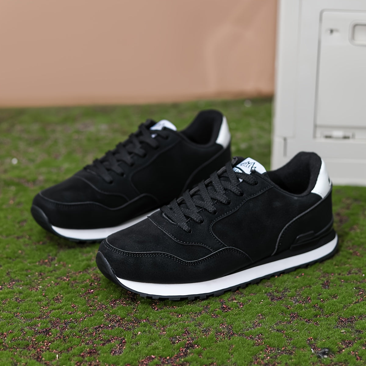 Men'S Casual Shoes, Thick-Soled Sports Shoes, Solid Color Lace-Up Low-Top Sneakers, Stylish And Minimalist Men'S Athletic Shoes, Running Shoes, Spring And Autumn Tennis Shoes - ayq