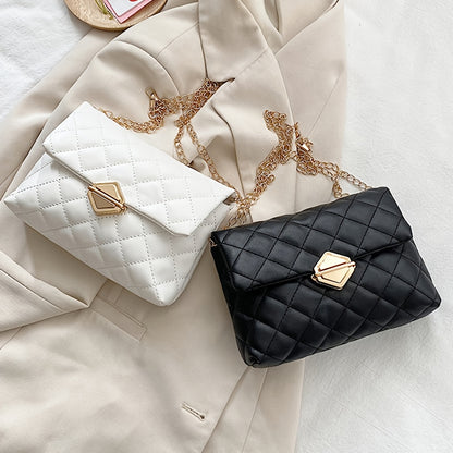 Versatile Rhombus Crossbody Women's Bag Fashion Vintage Chain Shoulder Bag Handbag