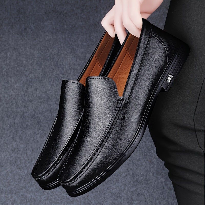 Men's Casual Slip-On Microfiber Loafers for Spring and Fall