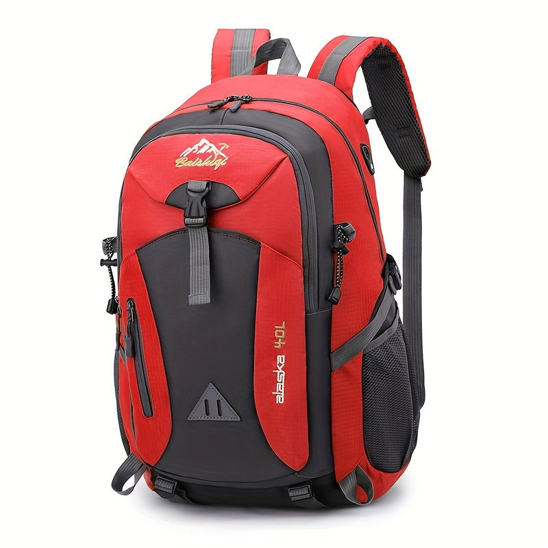 40L Black Oxford Backpack for Hiking, Travel & Outdoor Adventures - Lightweight, Durable with Adjustable Straps, Design, Perfect for Camping, Cycling & Student Use