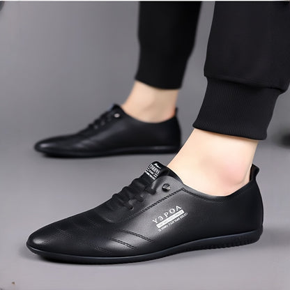 Men's White EVA Soft Sole Casual Sneakers - Low-Top Lace-Up Shoes with Rubber Outsole, Comfortable Versatile Design for Casual Attire, Shoes Sneakers, Comfortable Footwear, Minimalist Style, Cushioned Insole, Urban Style