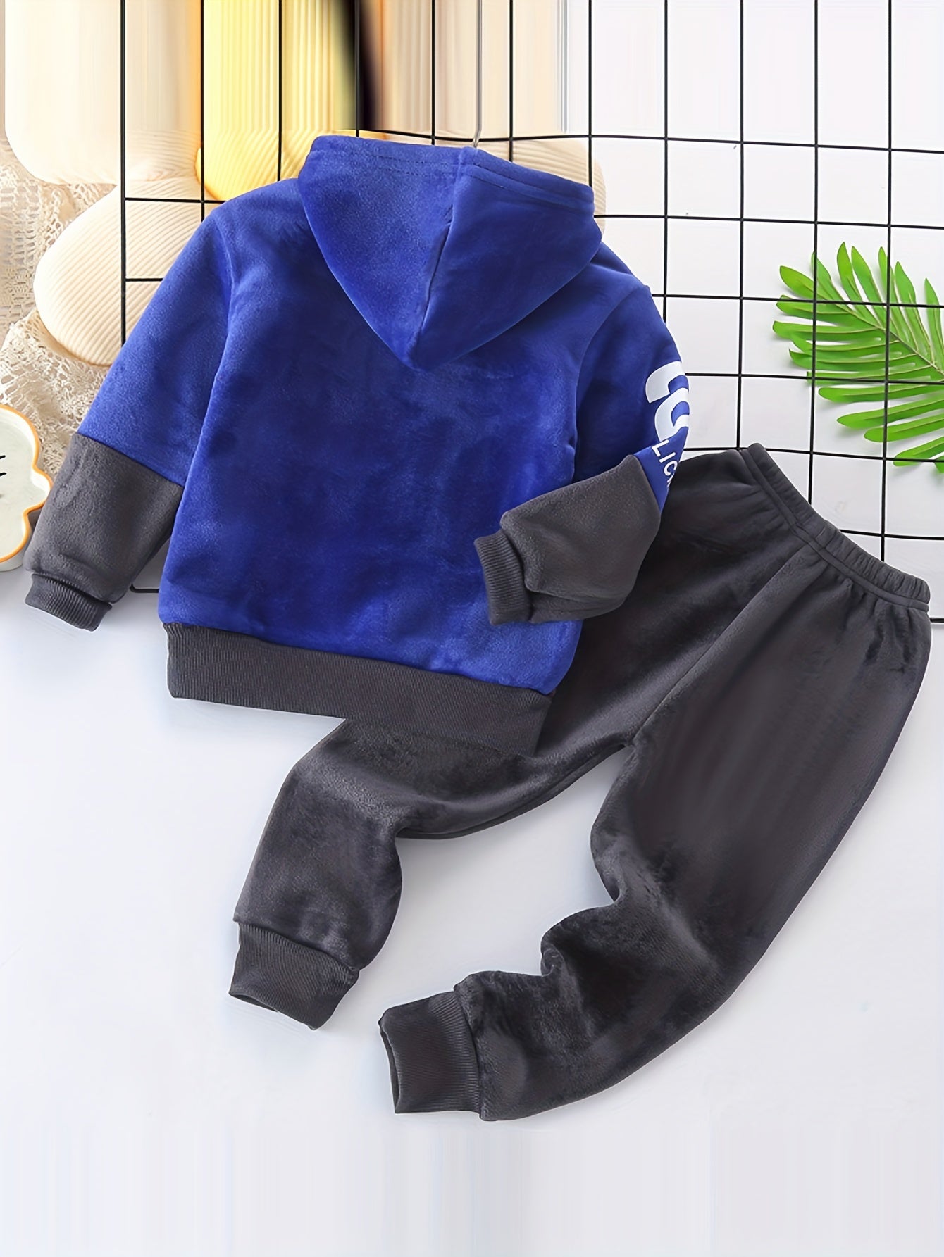 Kids Stylish Sports Outfits, Trendy Letters Print Long Sleeve Hoodie Pants Set, Baby Boy's Autumn And Winter Clothes, Outdoor Cloth