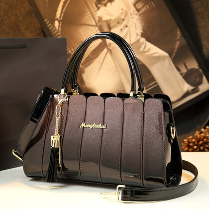Vintage PU Leather Shoulder Bag with Removable Strap for Women