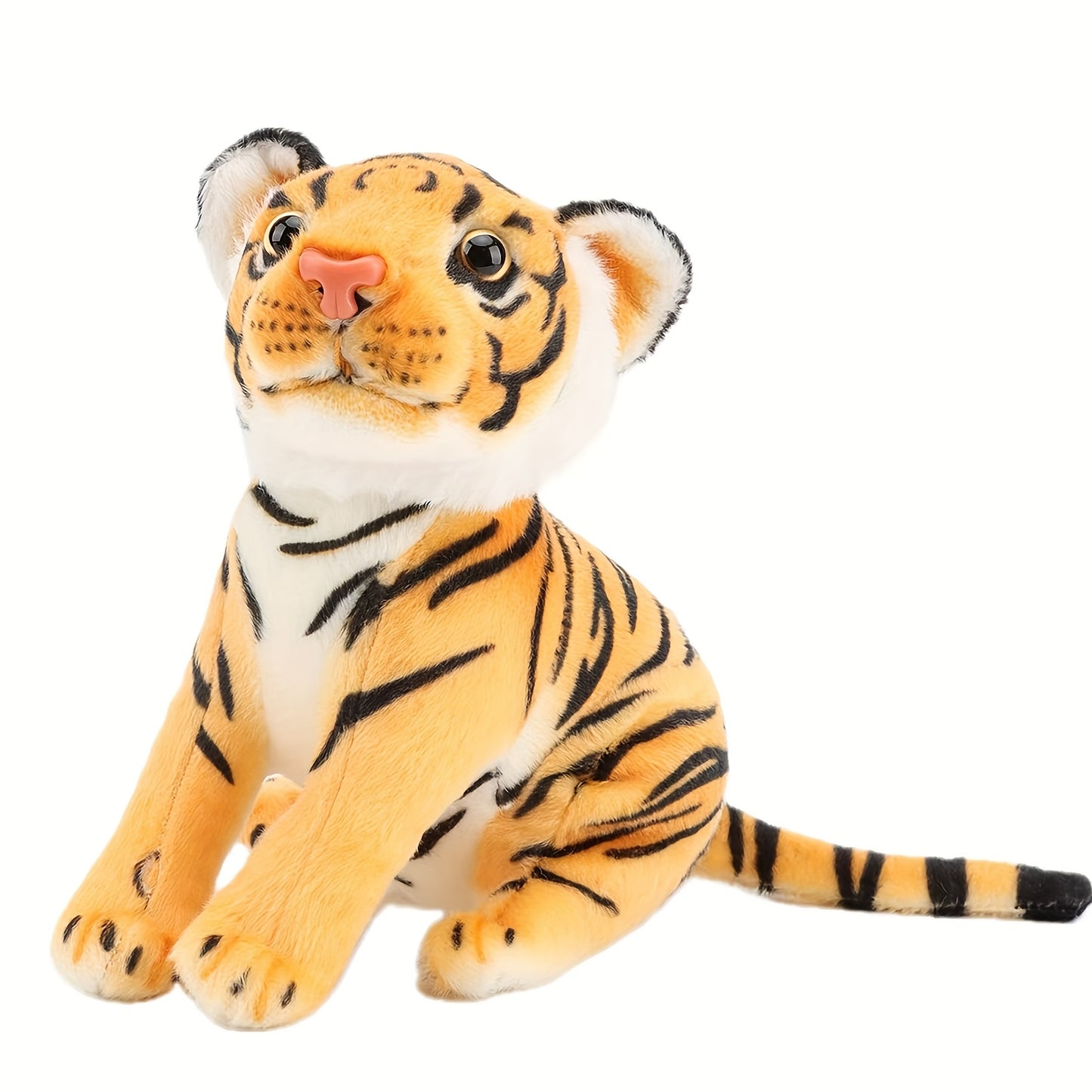23Cm/9.05In Plush Toy of a Simulation Tiger, Made from Polyester Fiber, Themed Around Anime, Perfect for Teenagers, Suitable for Living Room Decoration, And Ideal for Gifts on Birthdays, Christmas, Valentine'S Day, And Other