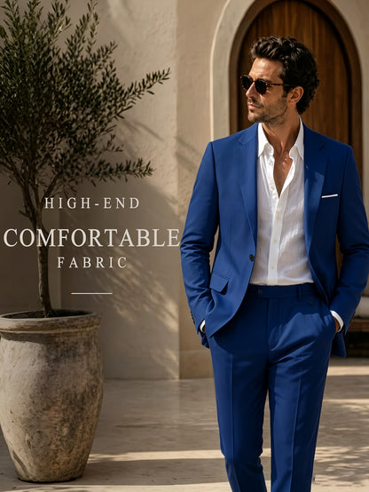 Men's Classic Two-Piece Business Suit for Spring and Fall