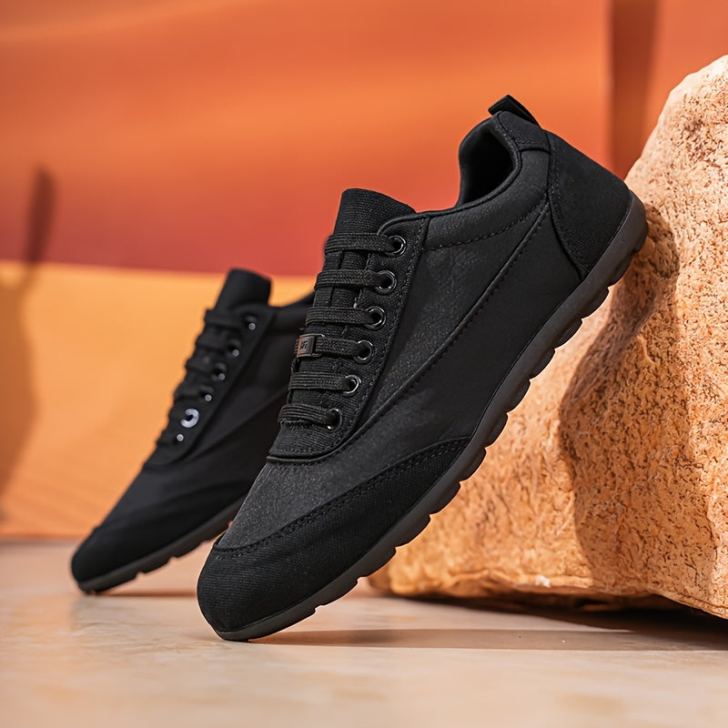 Men's Lightweight Breathable Road Running Sneakers - All Black