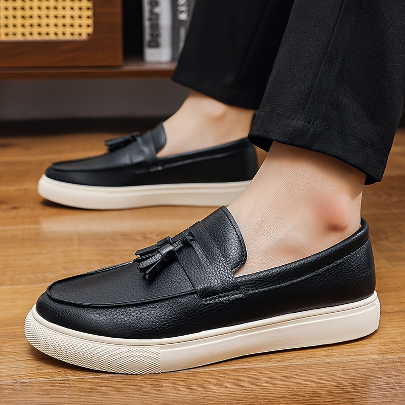 Men's Korean-Style Loafers with Non-Slip Sole and Cushioned Insole