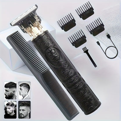 YAIAWISU Men's -Like Electric Hair Clipper & Beard Trimmer - USB- Operation, T-Shaped Blade with 4 Adjustable Speeds (Limited Combs), Self-Cleaning Design, Lithium-Free -Free Technology, All-in-One Hair Cutting
