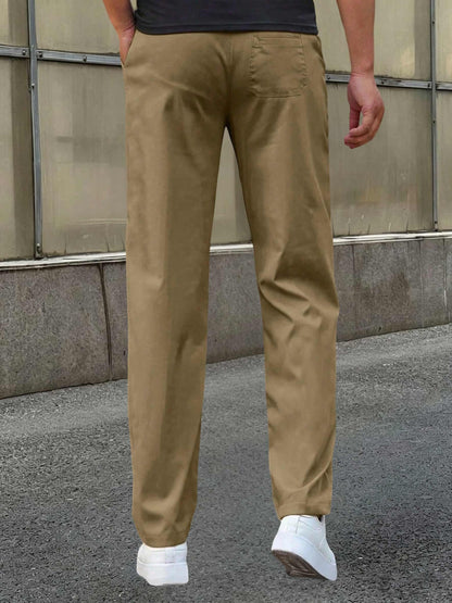 Boys' Casual Straight-Leg Polyester Long Pants for All Seasons