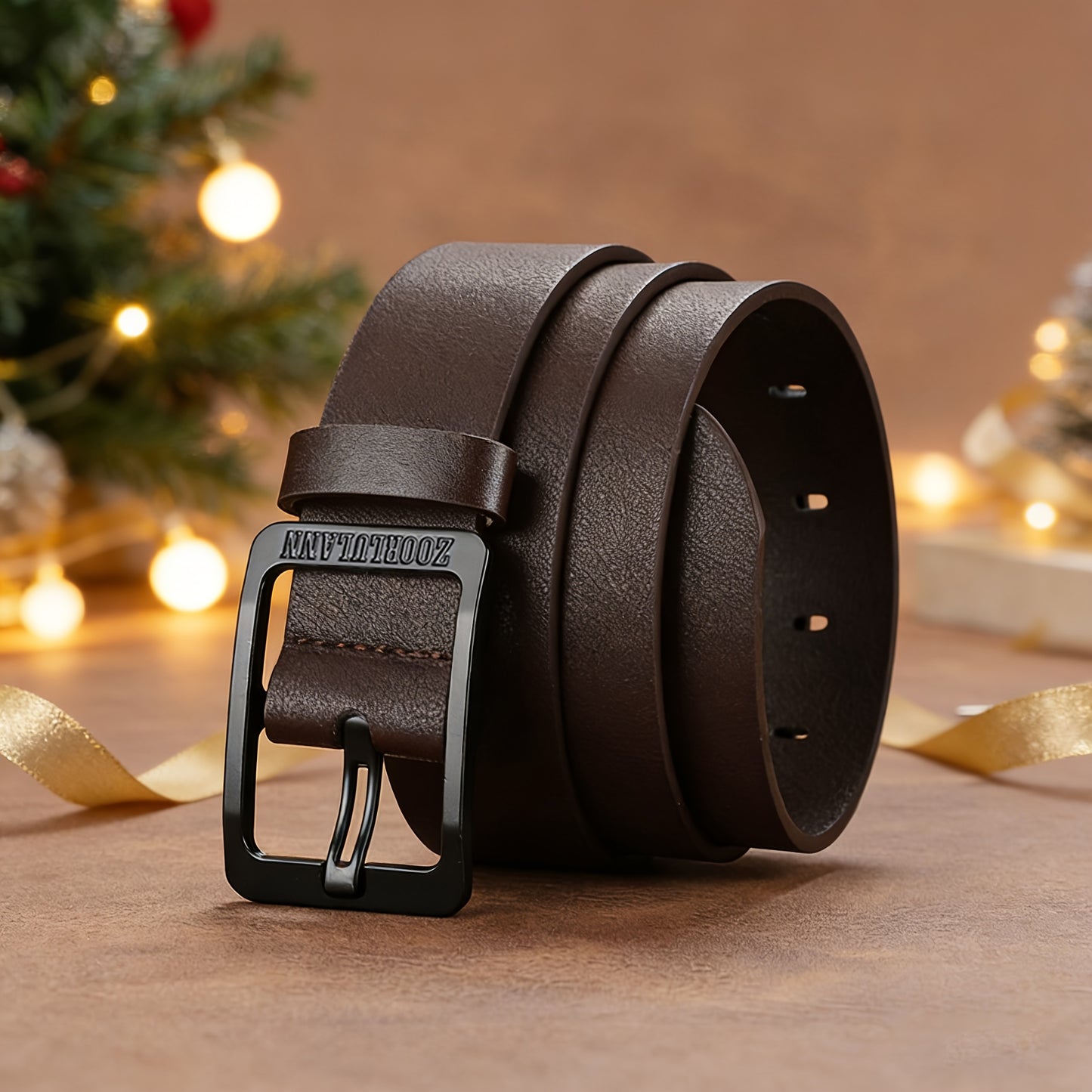 2pcs Men's Wallet + Belt Set for Daily Wear, Father's Day Gifts for Men. Stylish, Business, Trendy, and Versatile Men's Wallets, Perfect for Holiday Gifting: Christmas, Valentine's Day, Birthday Presents (Excludes Picture Box