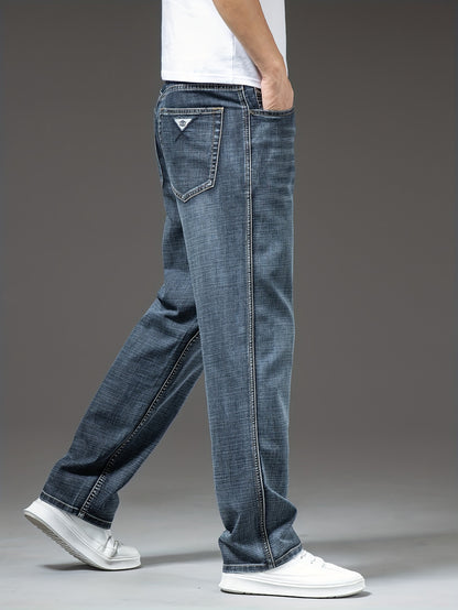 Geng Yuanshi High-End Summer Men's Jeans New Trend Fashion Straight-Leg Light Business Stretch Denim Pants