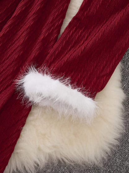 Plus Size - Plus Size, Women'S Elegant Formal Party Dress - Long Sleeve V-Neck with Adjustable Waist Belt, Flared Skirt - Elegant Evening Gown for Christmas, Galas, Weddings - Plus Size Friendly - Black Formal Attire, Formal