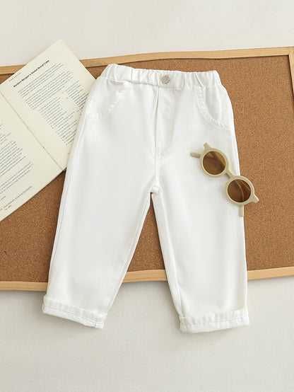 Baby Boy Casual Denim Pants Solid Color Spring Summer