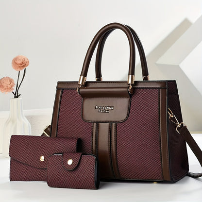 Premium PU Leather Large Capacity Women's Multi-Layer Tote Bag