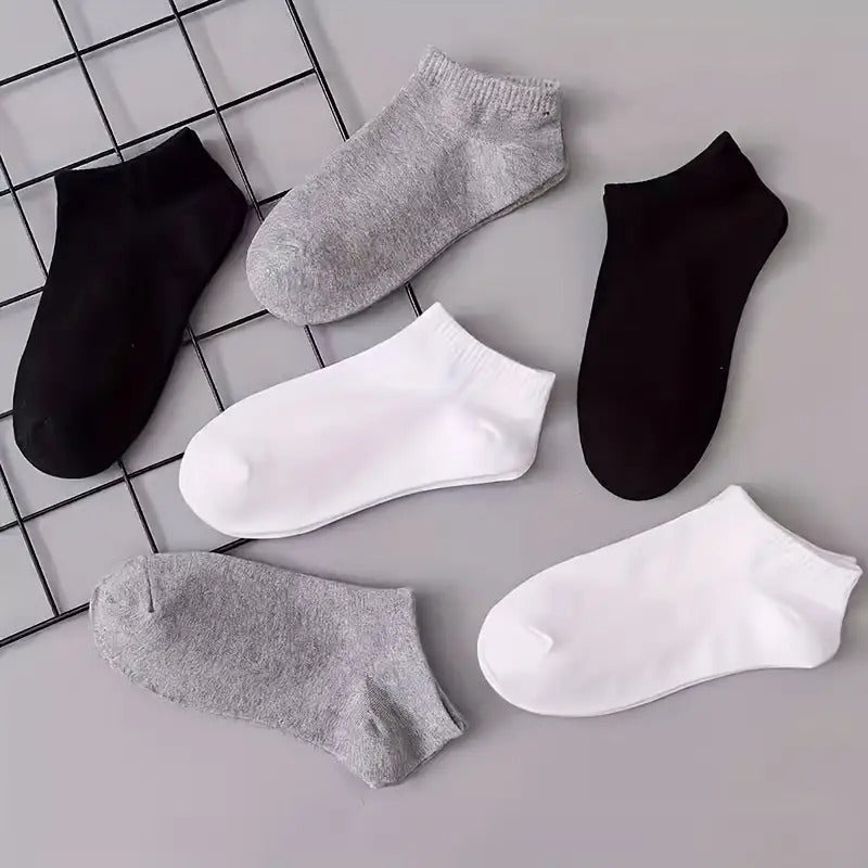 Men's 10-Pack Breathable Ankle Socks, Lightweight & Sweat-Resistant