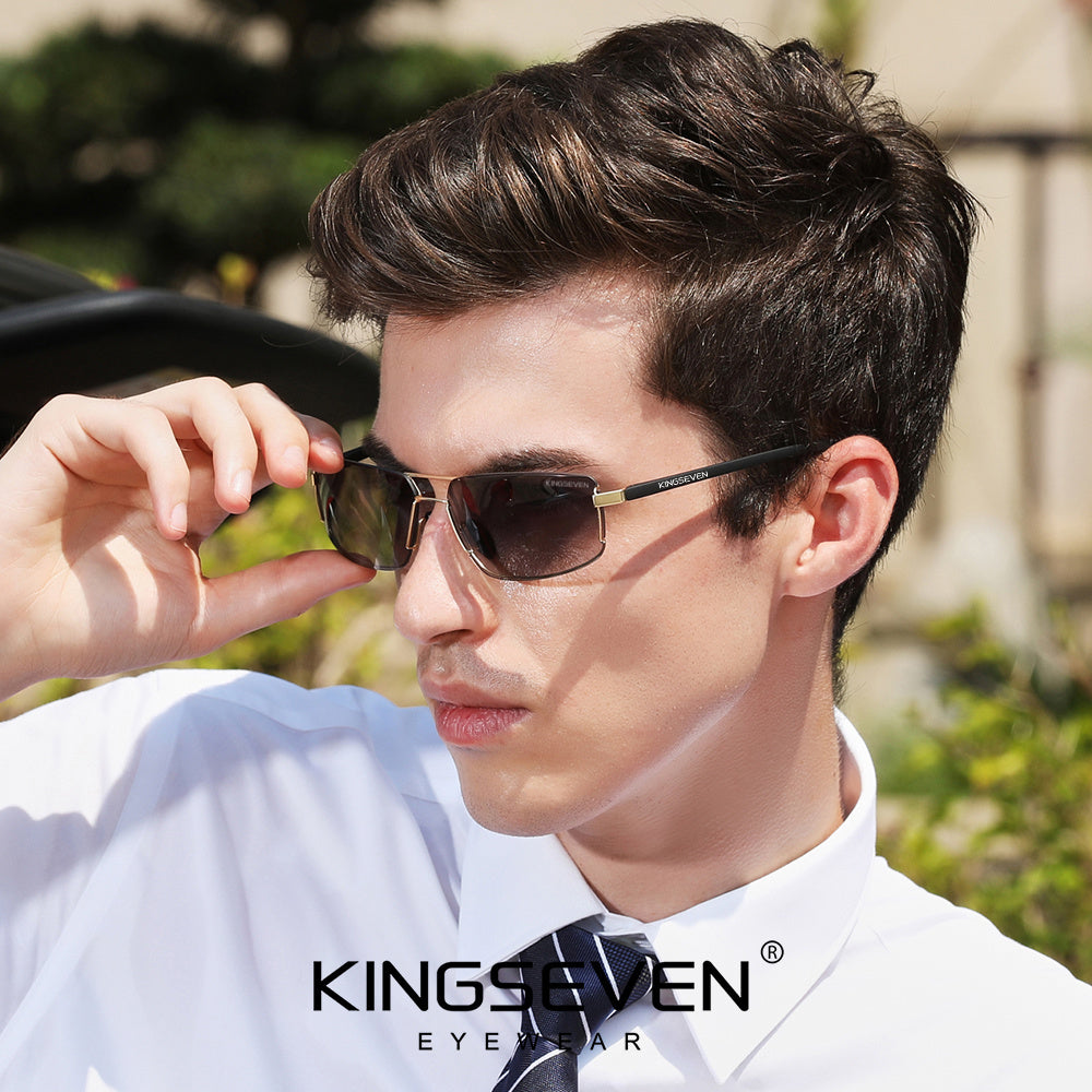 KINGSEVEN Unisex Polarized TAC Lens Rectangle Sunglasses