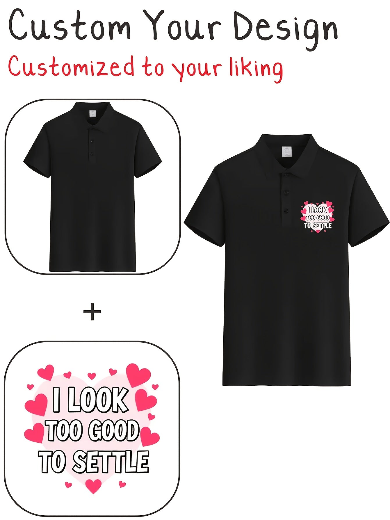 Men's Summer Polo Shirts Custom Logo Short Sleeve Casual Tees