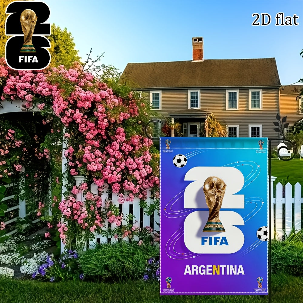 2026 FIFA World Cup Double-Sided Linen Garden Flag 30x45cm