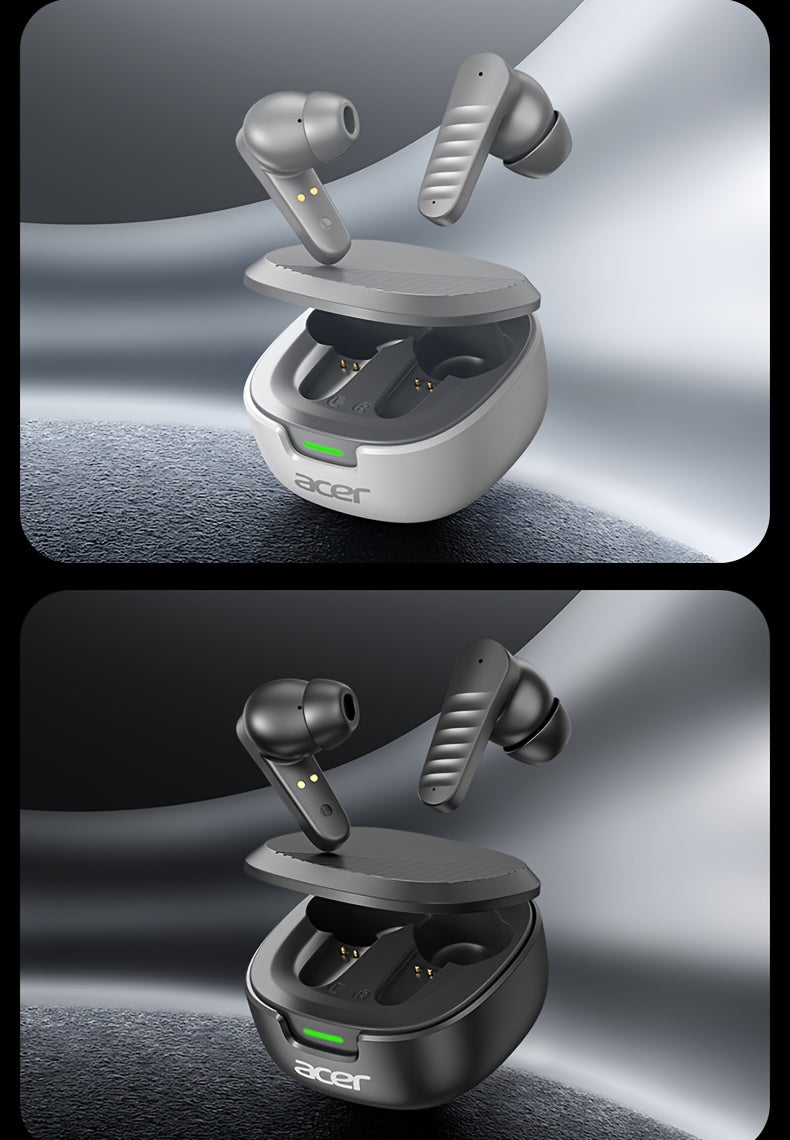 30h Wireless Earbuds Acer OHR503 Mini Sport Wireless Earbuds | Wireless Stereo, Long 30h Standby, Noise-Canceling, Comfortable Wear | Universal Fit, Latest Model, Touch Control