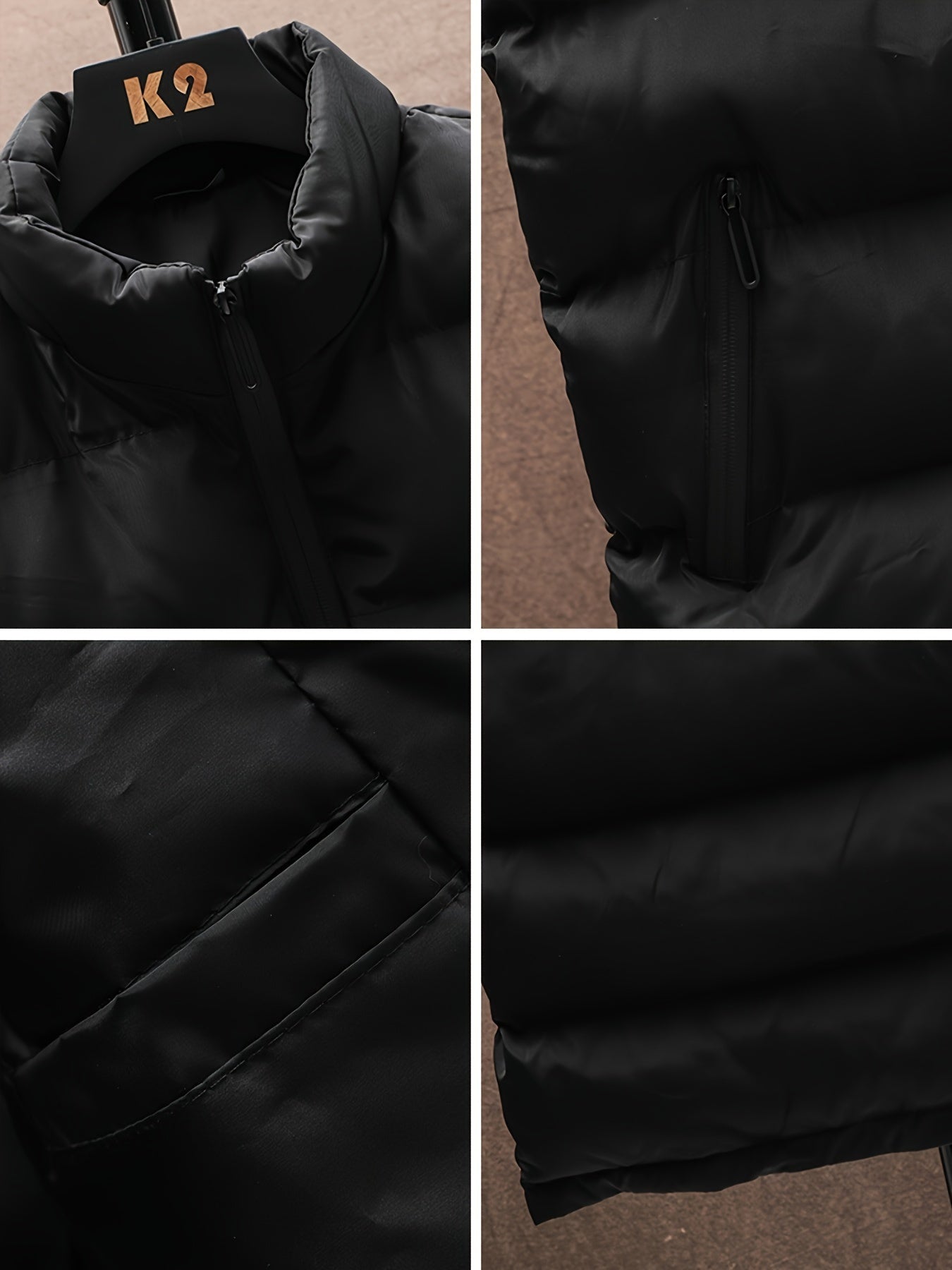 A Stylish New Men'S American-Style Vest, Featuring a Warm And Thick Black Design, Comfortable And Suitable for Winter, Lightweight And Foldable, Perfect for Skiing