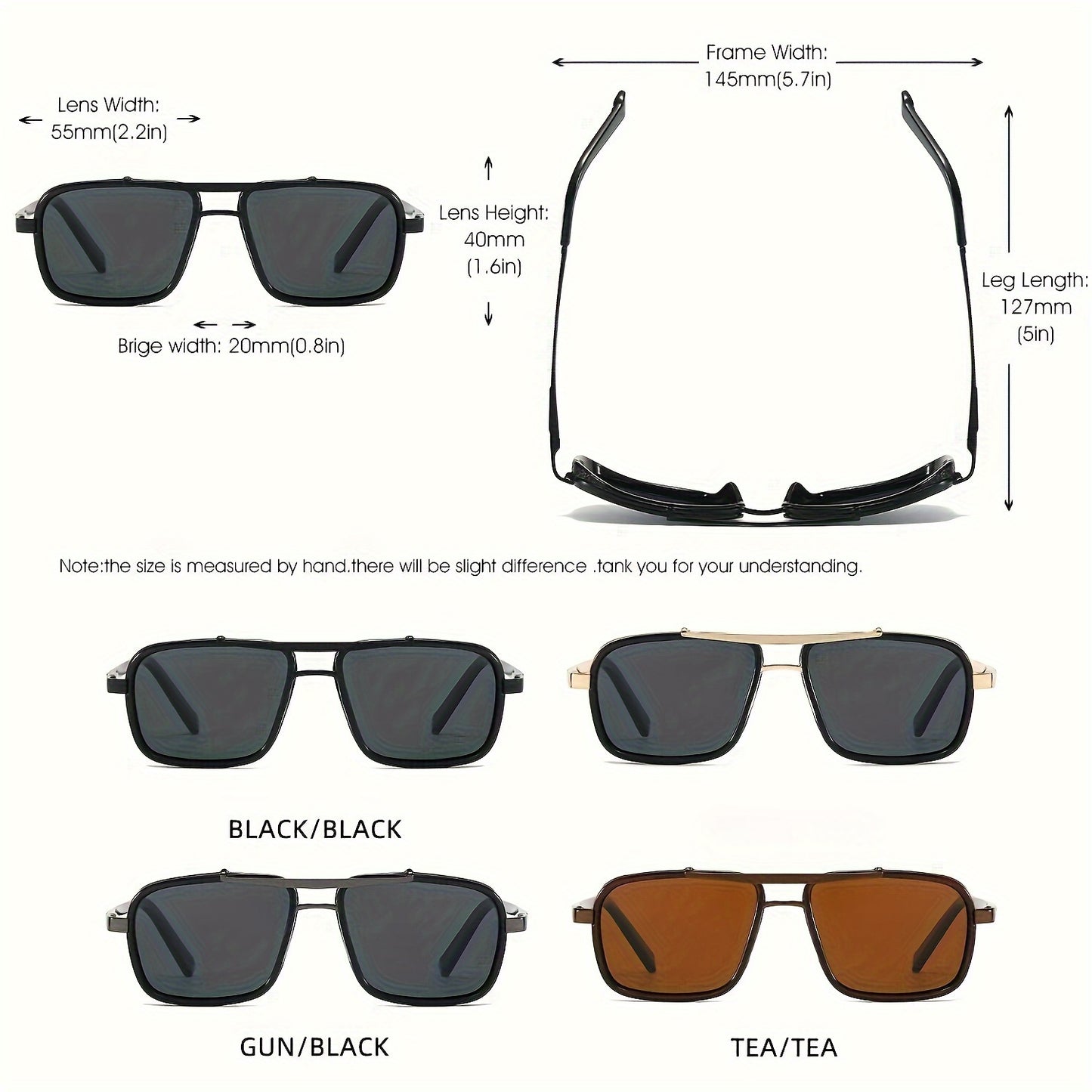 Men's Polarized Stainless Steel Sunglasses with TAC Lenses
