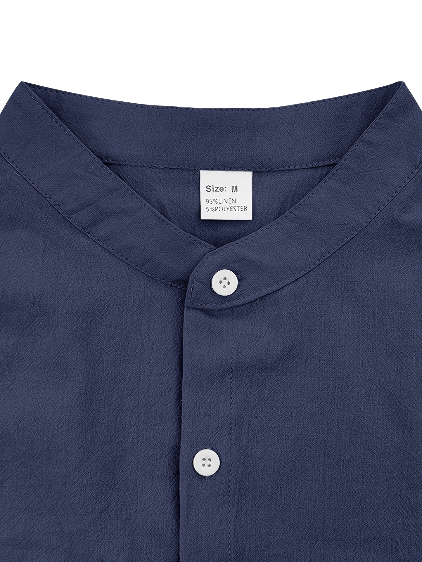 Men's Linen Short Sleeve Shirt & Solid Shorts Set for Summer