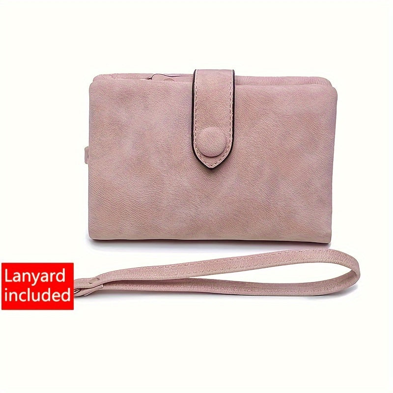 Wallet - Compact Short Design with Solid Color Finish, Stylish Coin Purse, Secure Flap Snap Closure, Ultra-Portable and Lightweight - Perfect for Womens Casual Daily Use