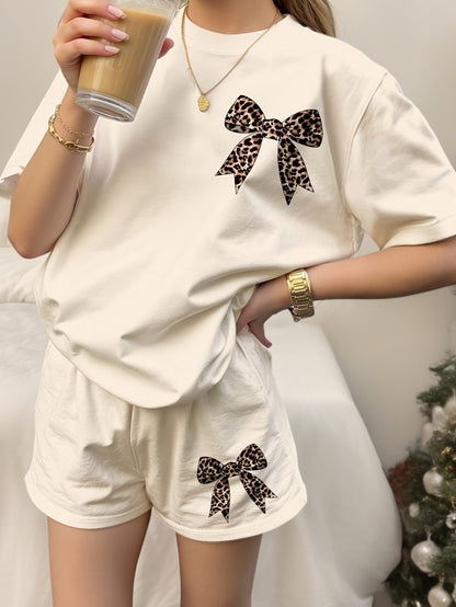 Girls Summer Casual 2-Piece Set: Printed Top & Loose Shorts